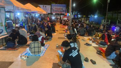 Semarak Malam Hari Raya Idul Fitri 1446 H di Alun – Alun Majenang Cilacap