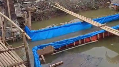 Proyek Jembatan di Warung Bingung Desa Suka Asih Mangkrak, Warga Desak Kejelasan