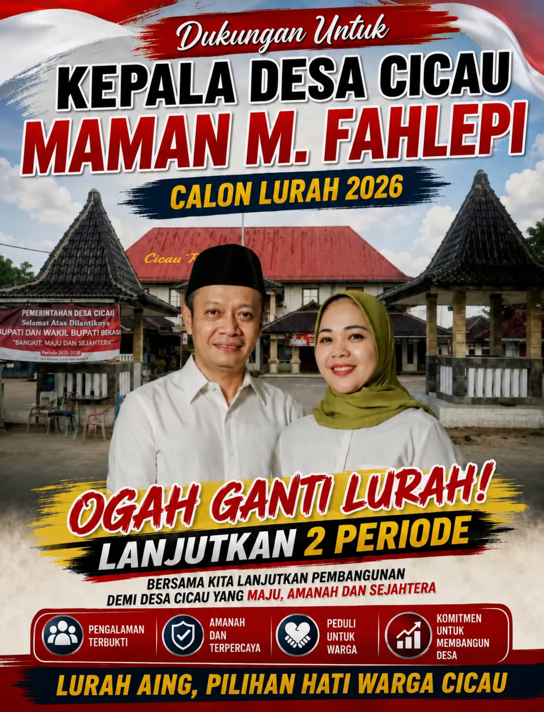 Maman M. Fahlepi Kembali Maju sebagai Calon Kepala Desa Cicau, Siap Lanjutkan Pembangunan