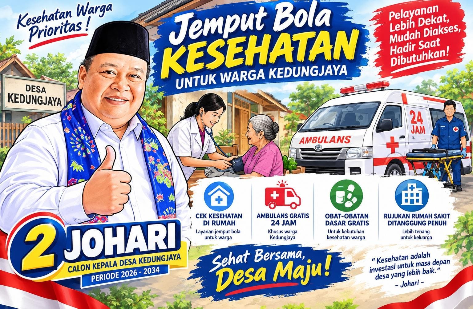 Johari Dorong Jemput Bola Kesehatan untuk Warga Kedungjaya
