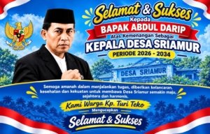 Abdul Darip Terpilih sebagai Kepala Desa Sriamur Periode 2026–2034, Warga Kp. Turi Teko Sampaikan Ucapan Selamat