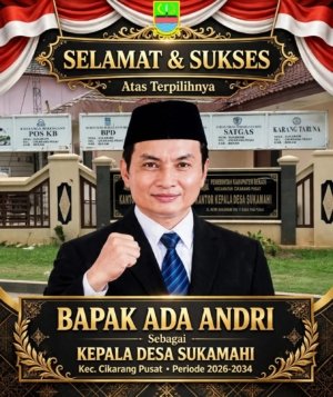 Ada Andri Terpilih sebagai Kepala Desa Sukamahi Periode 2026–2034